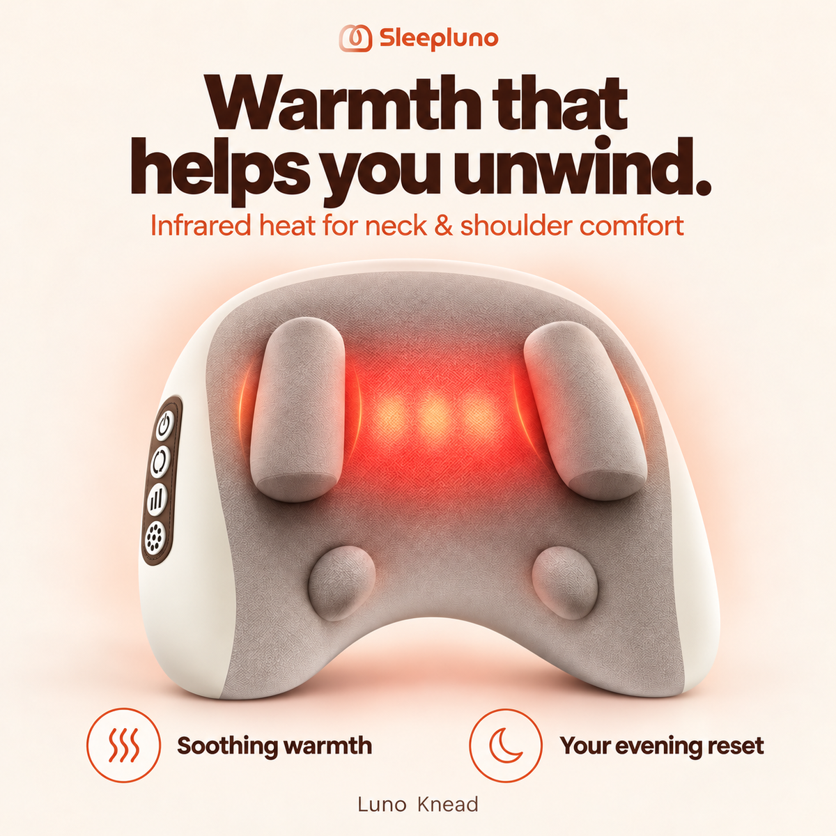 Luno Knead infrared heat for neck and shoulder comfort
